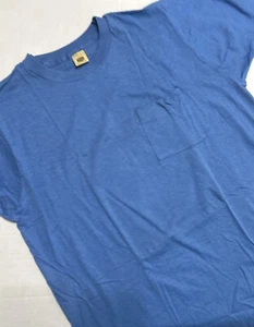 T-shirt vintage uomo XL Sears lavoro N’ tempo libero anni 70 BLU tasca - ottime condizioni - Foto 1 di 7