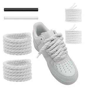 10mm Thick Rope Shoe Laces Round Chuncky Shoelaces Replacement for Sneakers - Picture 1 of 6