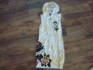 Christian Audigier Ed Hardy Women Vintage Rhinestone Hoodie LOVE KILLS PEACE M - Picture 1 of 4