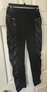 Girls sz XL 14/16 faux leather black pants - Picture 1 of 1