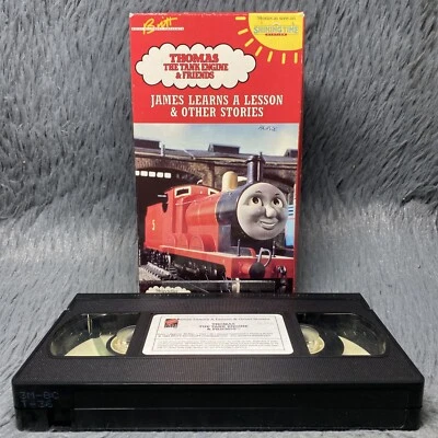 Thomas the Tank Engine & Friends James Learns a Lesson VHS Tape 1985 Video Train Foto 1 de 4