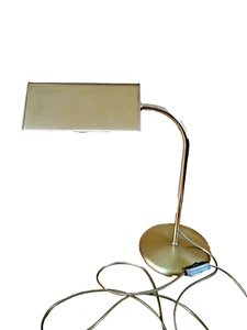 Tisch-/Bankerlampe von Lengefeld Licht GmbH, messingfarben, Höhe 41cm, von 1993 - Bild 1 von 12