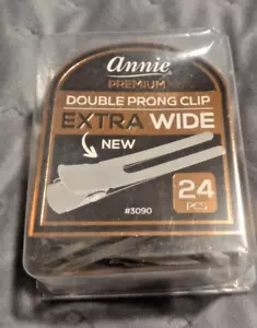 Annie Premium double PRONG CLIPS, extra wide-24 ct/free shipping - Picture 1 of 3