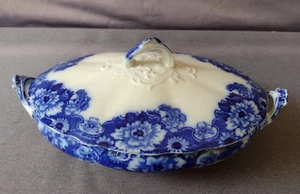 Antique New Wharf Pottery CAMBRIDGE Serving Dish With Lid  - Picture 1 of 12
