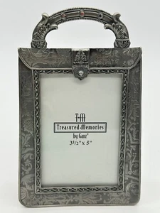 Bilderrahmen Treasured Memories Ganz silberfarben freistehend 3,5" x 5" Foto - Bild 1 von 6