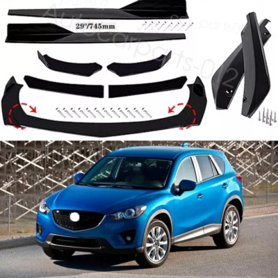For Mazda 2 3 5 Front Rear Bumper Lip Spoiler Splitter Body Kit Side Skirt Foto 1 de 4