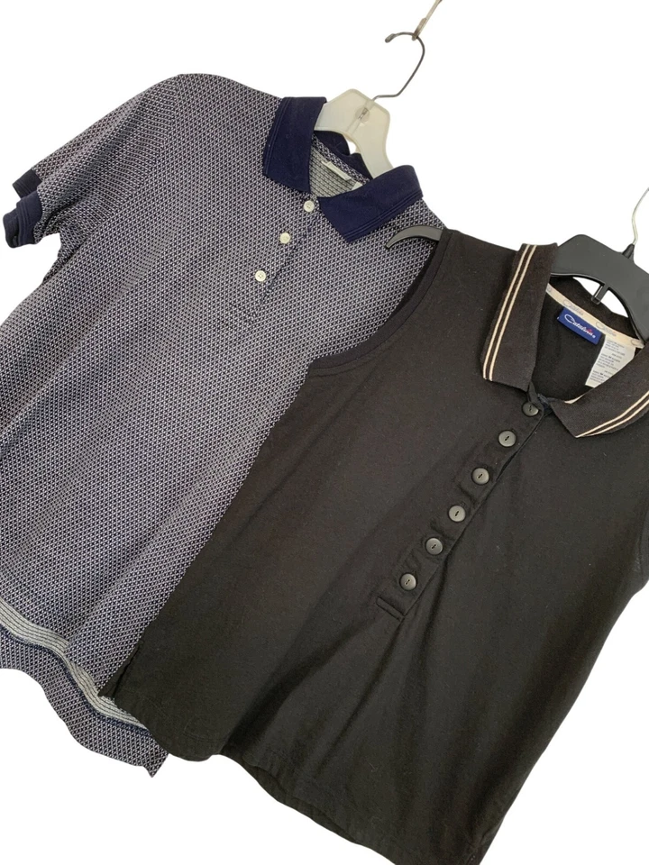 Lote de 2 camisetas polo de golf para mujer M Izod + Catalina usadas en excelente estado 8844 ropa activa Foto 1 de 4