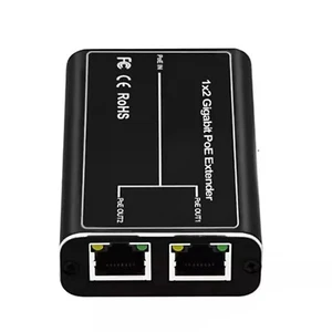 1 in 2 Out POE Network Extender 1000mbps 30W DC44V-55V Network Equipment Part - Photo 1/17