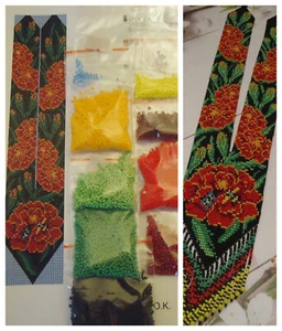 Kit for making a necklace gerdan. Beading Loom Pattern. #M5 - Picture 1 of 4