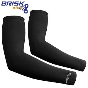 Brisk Arm Warmers Cycling Unisex Adult Sleeves Black Brisk Pair - Picture 1 of 2