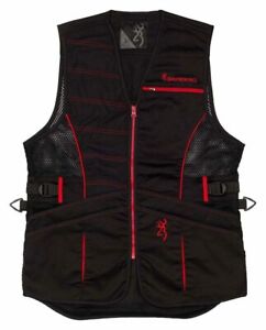 Browning Women's Ace Shooting Vest-Black/Red