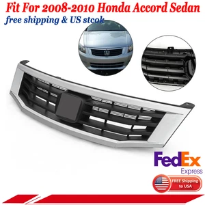 Front Upper Bumper Grille Chrome Grill For Honda Accord 2008 2009 2010 HO1200189 - Picture 1 of 11