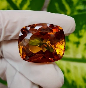 70 Ct imperial Topaz Cushion Shape Loose Gemstone For Pendent Use Excellent Cut - Picture 1 of 7