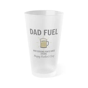 Vaso de pinta esmerilado personalizado - combustible para papá, regalo para amantes de la cerveza, vaso para el día del padre - Imagen 1 de 4