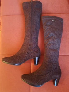 ARA Gore Tex Stiefel Gr.5/38 elegant Stretch ungefüttert Animal- Leoprint braun - Bild 1 von 5