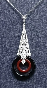 Karneol Anhänger Art Deco 925er Silber - Bild 1 von 17