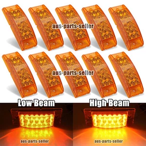 10x 6" Amber 21-LED Clearance Side Marker Lights Truck Trailer RV Strobe Lights - Picture 1 of 14