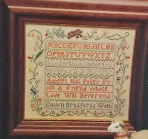 Sheepish Designs Posey From A Friend cross stitch sampler pattern 19th exemplary - Picture 1 of 2