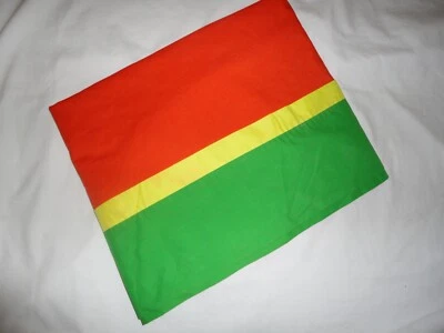 VINTAGE SPRINGMAID FIESTA BRIGHT ORANGE GREEN YELLOW TWIN XL FLAT SHEET 72X104 - Image 1 of 4