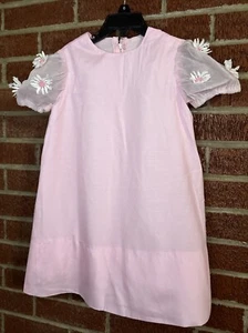 Vintage Girls Handmade Pink Dress Frock Daisy 3T - Picture 1 of 6