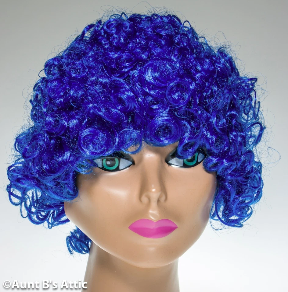 小丑假发短宽松卷曲五颜六色的小丑角色 Cos 游戏服装假发  — 第 1/1 张图片