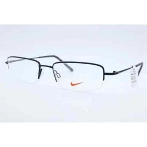 New Nike 8179 001 (5319) Rectangle Satin Black Eyeglasses Demo Lenses 53mm - Picture 1 of 6