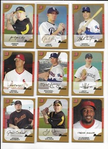 2005 Bowman GOLD Pick-A-Parallel Bay Peavy Teixeira Mulder Young Francis Schmidt