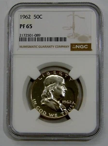 1962 - Proof Silver Franklin Half Dollar - NGC PF 65 - Picture 1 of 2