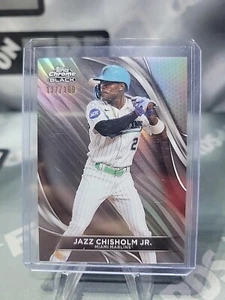 2023 Topps Chrome Black Jazz Chisholm Refractor /199 Miami Marlins - Picture 1 of 3