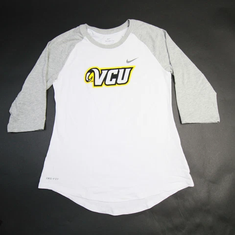 VCU Rams Nike Dri-Fit Long Sleeve Shirt Women's White/Gray New Cover