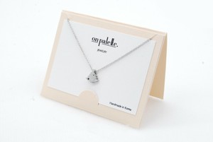 Adorable dainty Christmas tree Stainless steel pendant necklace message card.