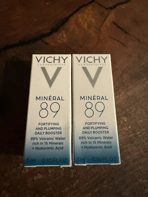 Lote de 2 Vichy Mineral 89 Skin Fortifying Daily Booster .10oz 3 ml Nuevo Foto 1 de 2