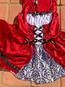 Dark Red, Gothic Medieval Renaissance, COSTUME Dress w. Cape: size woman 3X-4X - Picture 1 of 14