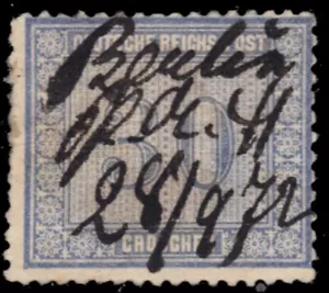 GERMANY 13 - Numeral of Value "1872 Blue" (pc12938) $540 - Picture 1 of 1