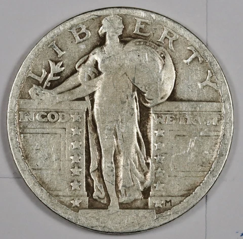 1919 Standing Liberty Quarter.  Circulated.  187527 Cover