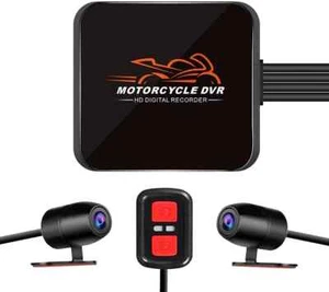 Motorcycle Camera Dual 1080p Motorbike Dash Cam Wifi Video Recorder Night Vision - Picture 1 of 27
