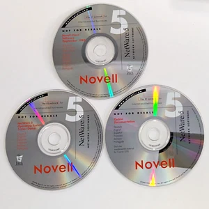 NOVELL Netware 5 CDs Client Software / Operating System Demo / Online Documents - Photo 1/4