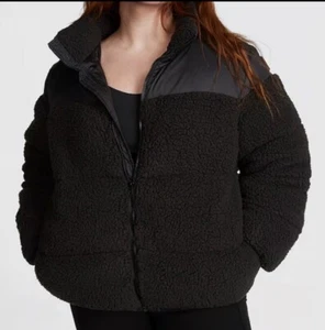 New Women’s Victoria’s Secret PINK COZY FLEECE QUILTED PUFFER JACKET size Small - Picture 1 of 5