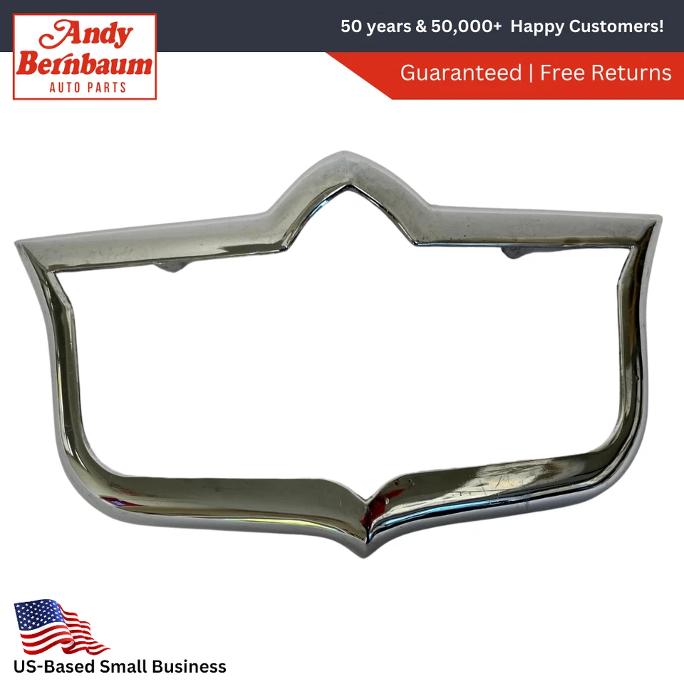 1951-1952 Desoto S-15 Front Hood Medallion Ornament Chrome Base 1347254 NOS. - Image 1 of 4