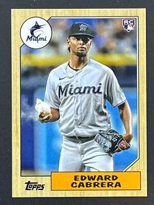 Edward Cabrera RC 2022 Topps Archives 1987 Topps #228 Miami Marlins - Bild 1 von 2