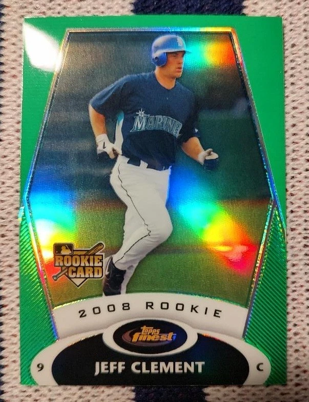 2008 Topps Finest Jeff Clement RC Green Refractor #d 159/199 - Seattle Mariners - Image 1 of 1