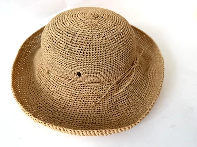 Новый HELEN KAMINKI Прованс 12 натуральный цвет Raffia упаковываемый шляпа новый с Ярлыками - Изображение 1 из 4