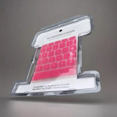 HOT PINK SILICONE KEYBOARD COVER SKIN PROTECTOR MacBook AIR / PRO 13 / 15 INCH - Image 1 of 4