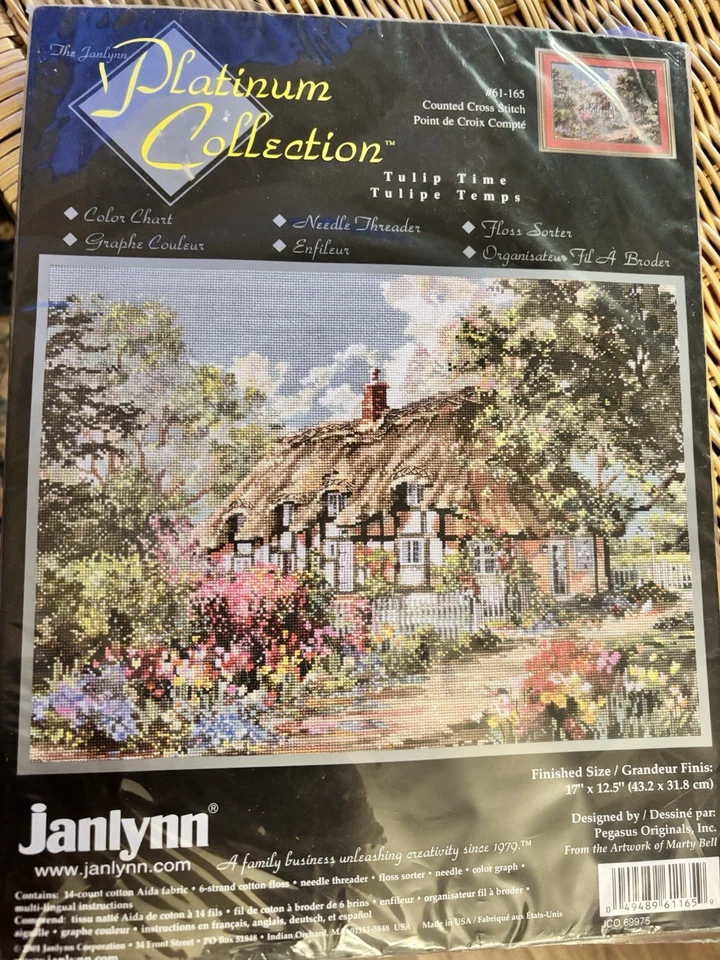 Janlynn Platinum Collection Counted Cross Stitch Kit Tulip Time H4