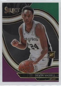 2020-21 Panini Select Courtside Green White Purple Prizm Devin Vassell Rookie RC - Picture 1 of 4
