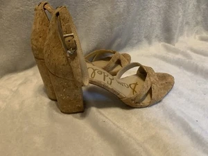 Sam Edelman Yaro Damen-Riemchensandalen Kork hoher Absatz Größe 7W - Bild 1 von 12