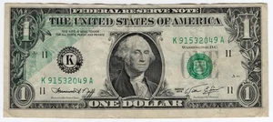 USA P-455a 1 Dollar 1974 Error Print - Picture 1 of 4