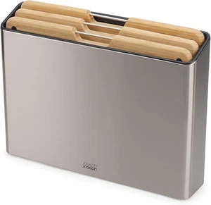 Set 3 Pezzi Tagliere Bambù Cassa Slimline Acciaio Inox di Joseph Joseph - Foto 1 di 5