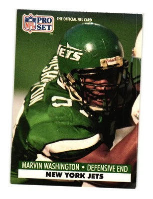 1991 Pro Set #612 Marvin Washington New York Jets - Image 1 of 2