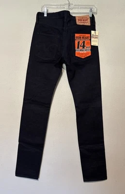 Nuevos Jeans Iron Heart 777s-142 ib - 14oz Azul Oscuro Ajustados Cónicos 30x36 Nuevos con Etiquetas Foto 1 de 4